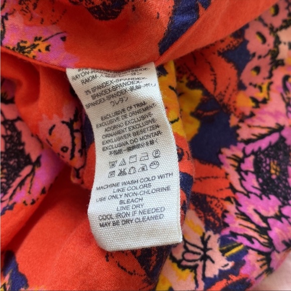 Free People Happy Heart Orange Floral Sundress - Picture 6 of 10